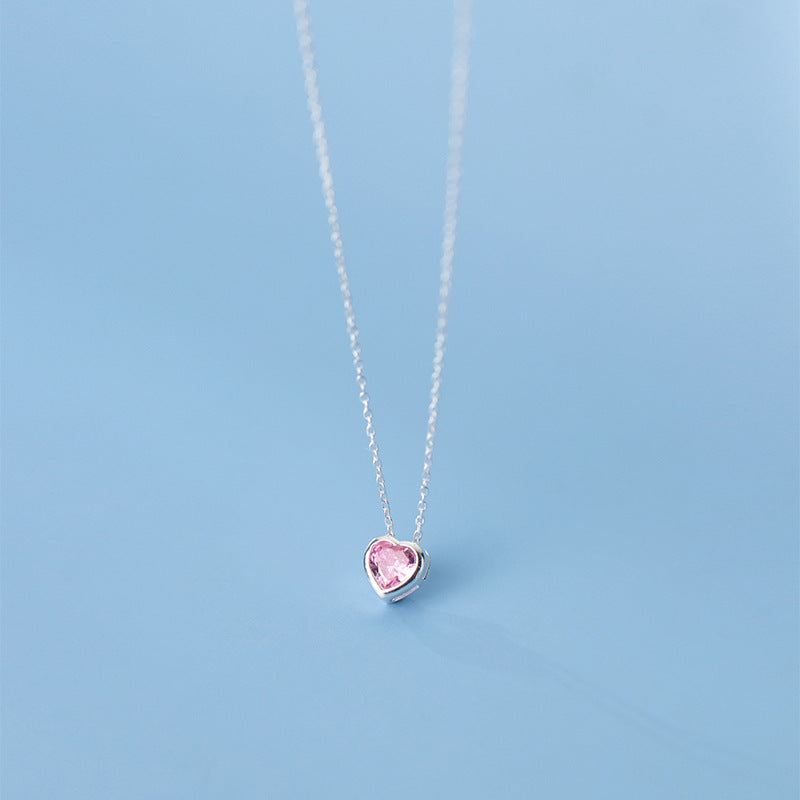 Simple Fashion Diamond Love Necklace