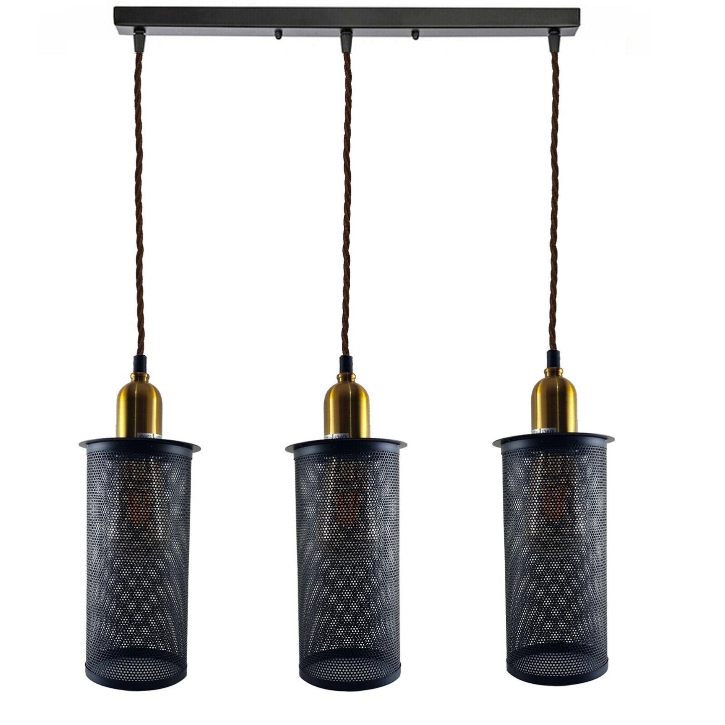 Industrial Vintage Retro Metal 3 Head Pendant Ceiling Lampshade