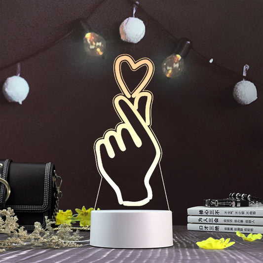 3D Night Light Three-Dimensional Creative Plug-In Cartoon Jellyfish Usb Table Lamp Acrylic Diy Custom Activities Student Gifts