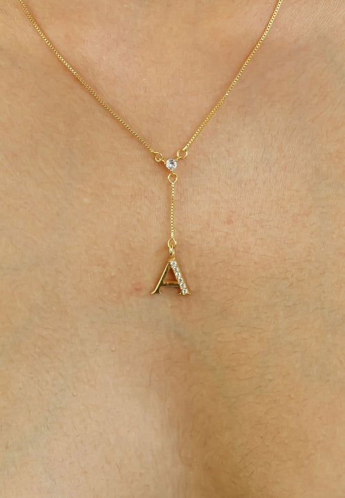 Golden Alphabet Necklaces