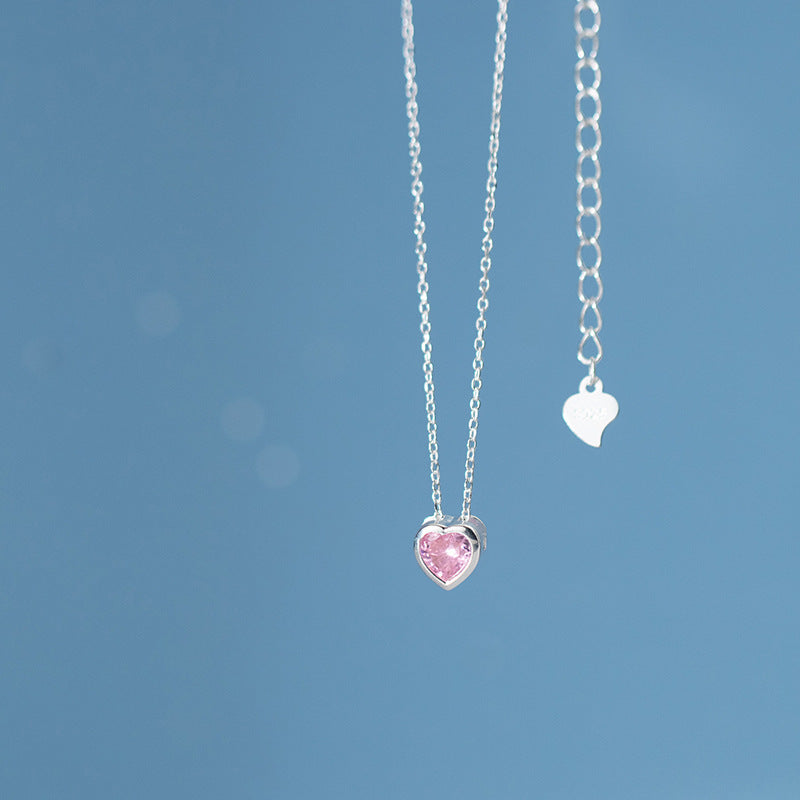 Simple Fashion Diamond Love Necklace