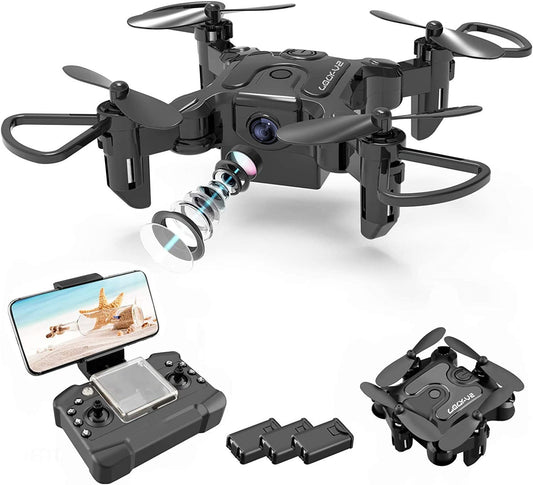 DE 4DRC V2 Mini Drone Selfie WIFI FPV With HD Camera Foldable Arm RC Quadcopter Toy