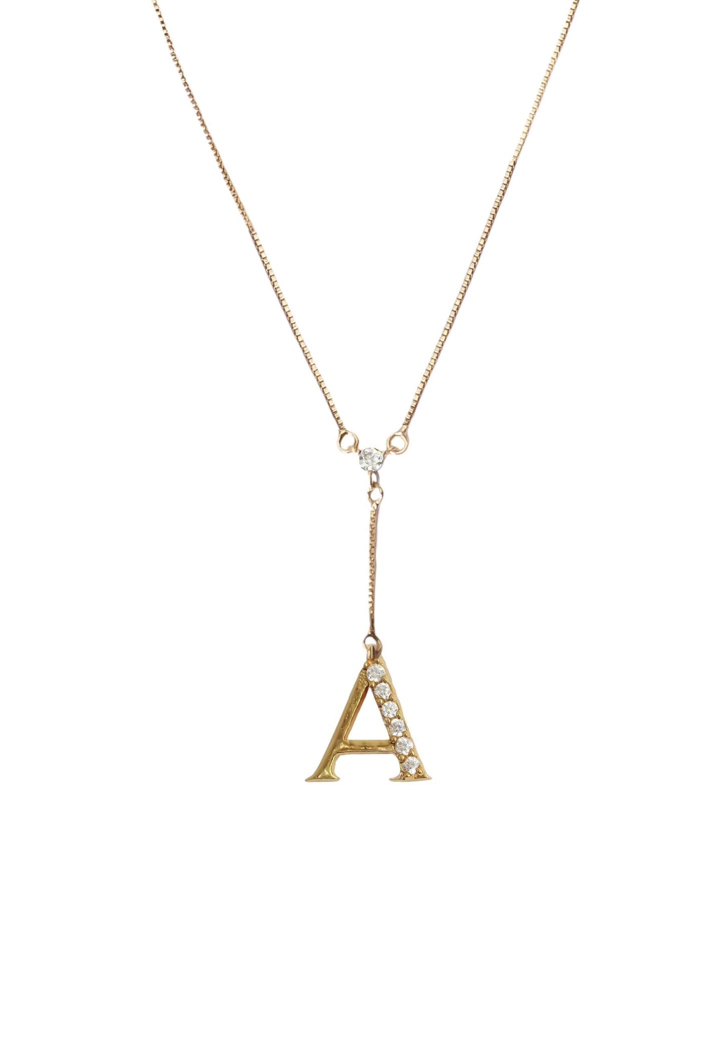Golden Alphabet Necklaces