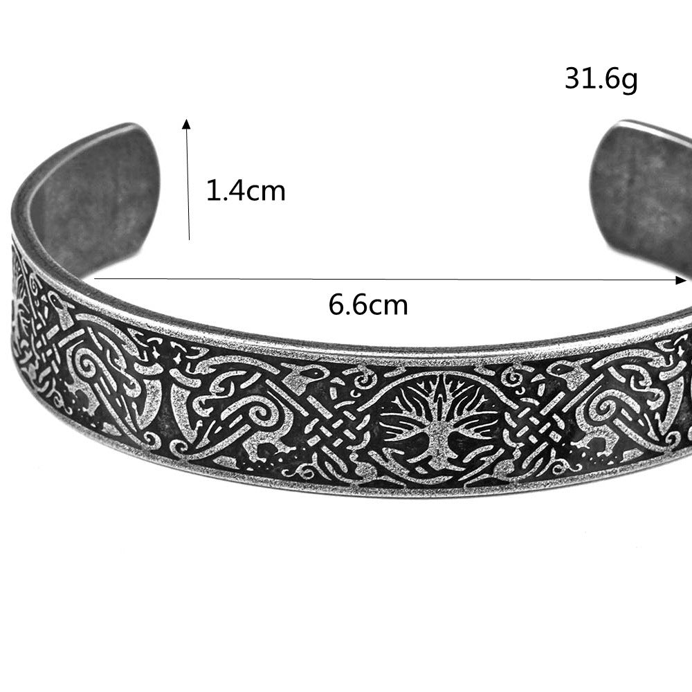 Lucky Tree Fashion Men's Bracelet Titanium Steel Ornament