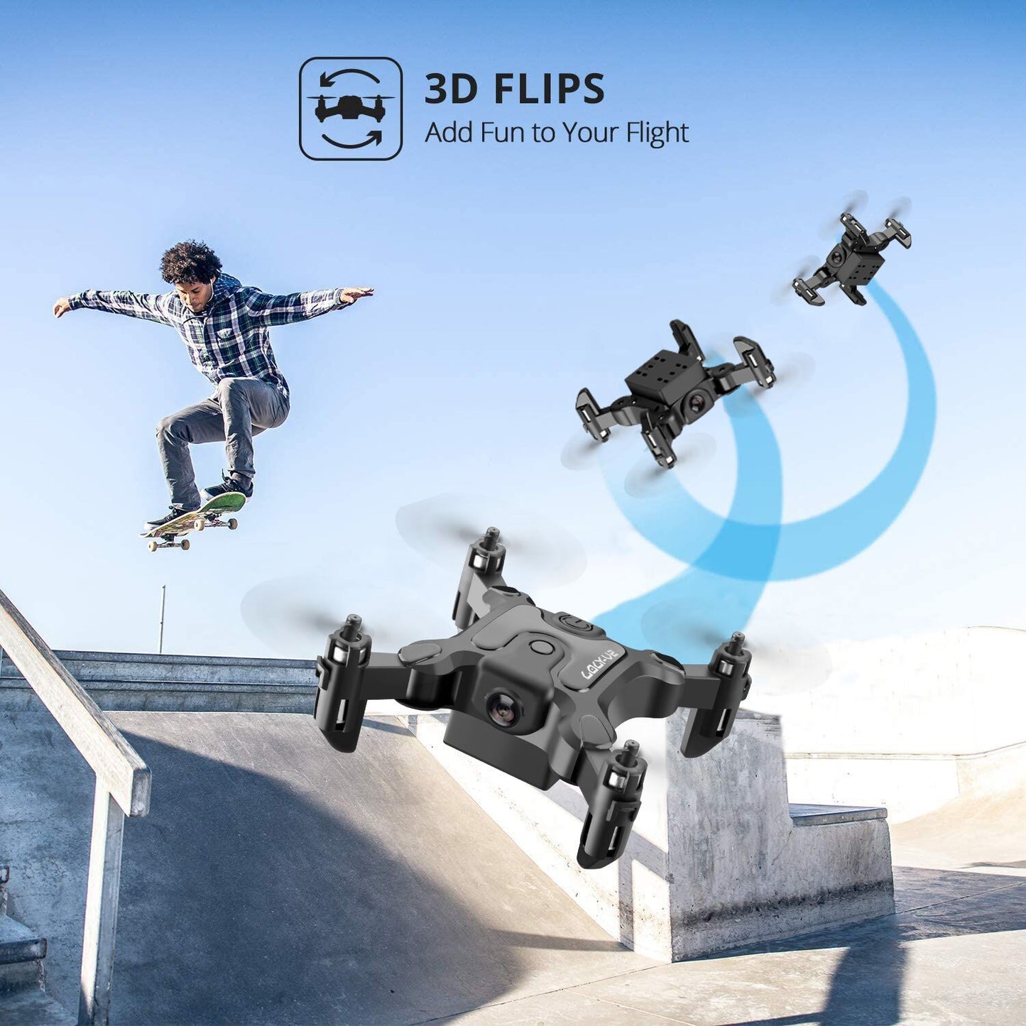 DE 4DRC V2 Mini Drone Selfie WIFI FPV With HD Camera Foldable Arm RC Quadcopter Toy