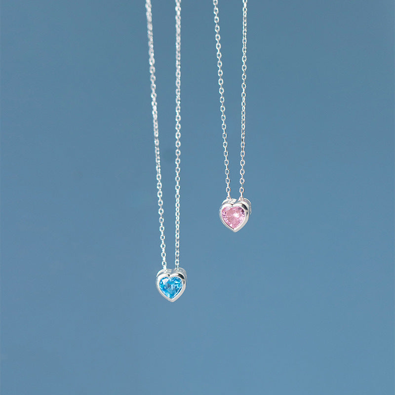 Simple Fashion Diamond Love Necklace